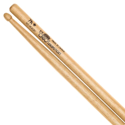 Los Cabos Red Hickory Drumsticks - 7A Wood Tip 