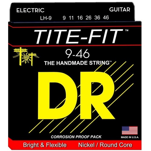 DR Strings Tite-Fit LH-9 Lite Heavy Nickel Plated Electric Guitar Strings 9 - 46