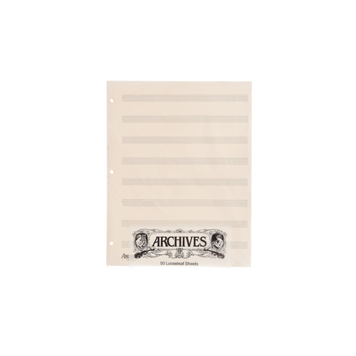 Archives Looseleaf Manuscript Paper , 8 Stave, 50 Pages