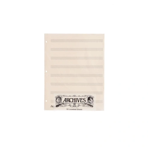 Archives Looseleaf Manuscript Paper , 8 Stave, 50 Pages
