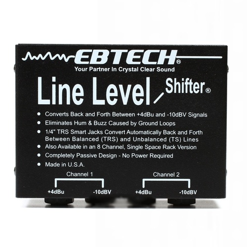 Ebtech LLS-2 2-channel Line Level Shifter - Two-channel Line Level Shifter