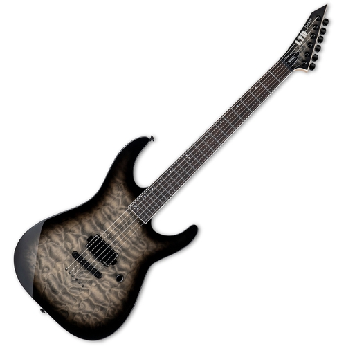 ESP LM1001NTQMCHB  LTD M-1001NT QM Electric Guitar - Charcoal Burst