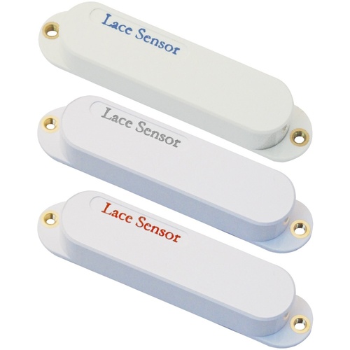 Lace Sensor Pickups Value Pack Blue, Silver, Red 3-Pack (S/S/S) White  Covers