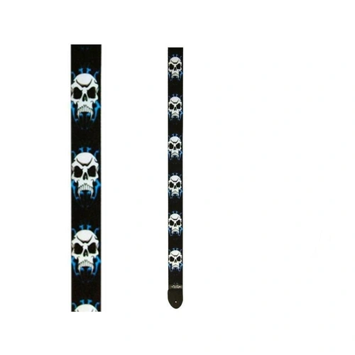 Perri's Straps LPCP-290  2" Polyester Guitar Strap Lightning Skulls Adjustable 