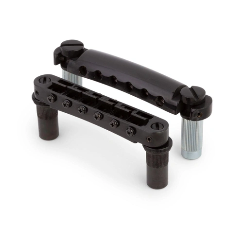 TonePros LPM02 Tune-o-matic Bridge and Tailpiece Set - Black Metric Thread
