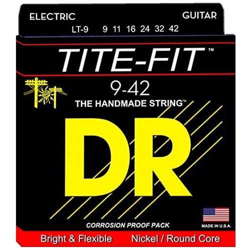 DR Strings Tite-Fit LT-9 Lite Tite Nickel Plated Electric Guitar Strings 9 - 42