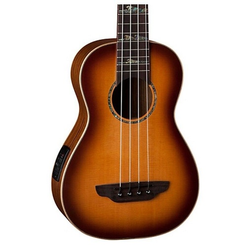  Luna High Tide Spruce Top Acoustic Bass Ukulele Satin Sunburst Finish + Gig Bag