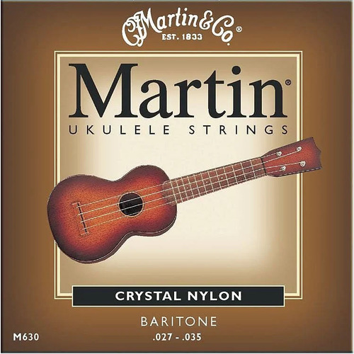 Martin M630 Clear Fluorocarbon Baritone Ukulele Strings Set
