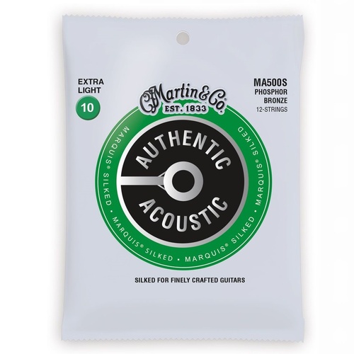 Martin Acoustic Marquis Silked Guitar Strings 12-string set Extra Light