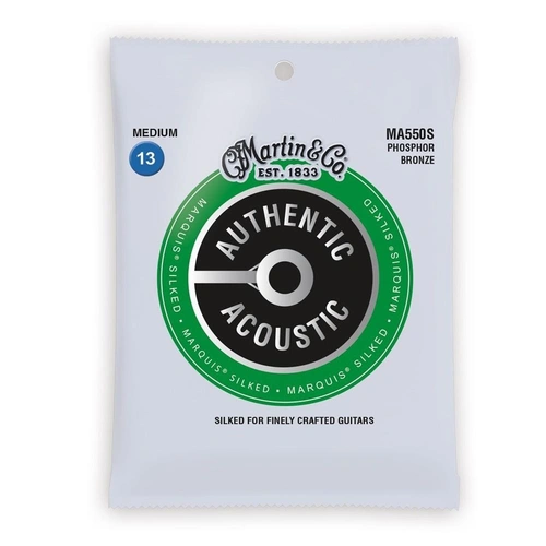 Martin Authentic Acoustic Marquis Silked Guitar Strings - 92/8 Phosphor Bronze Medium