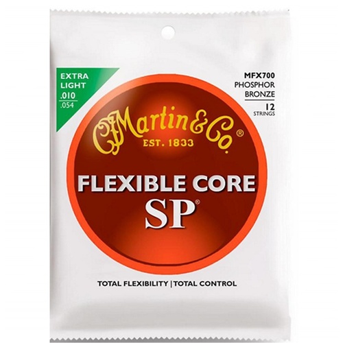 Martin MFX700 Flexible Core 92/8 Phosphor Bronze Custom Light 12-String Set