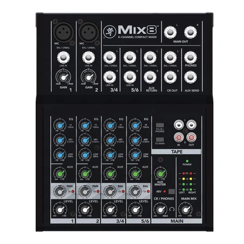 Mackie Mix8 8-channel Compact Mixer 6-input Mixer 