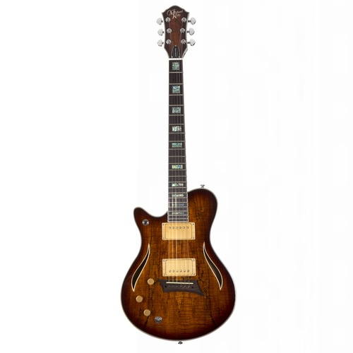 Michael Kelly Hybrid Special Lefty Electric Guitar in Spalted Burst 