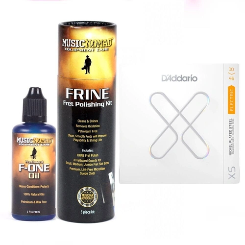 Music Nomad Fretboard Care Kit - D"addario XSE1046 Strings Happy Birthday Pack