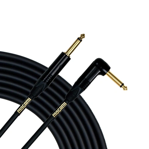 Mogami 25 Foot Gold Instrument Cable Right Angle / Straight