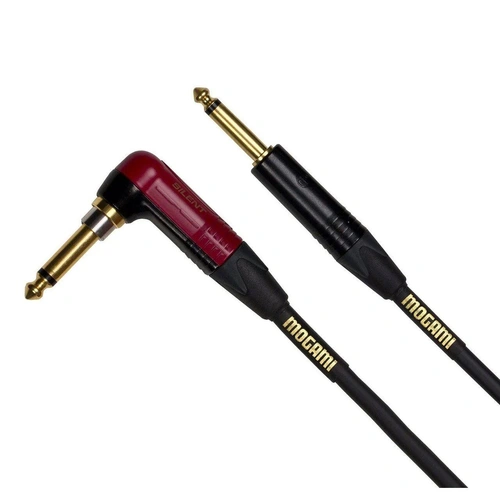 Mogami Gold Instrument Cable Silent Right Angled Plug to Straight Plug - 18 ft