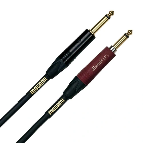 Mogami Gold Instrument Cable Silent Plug | Straight to Straight – 10ft