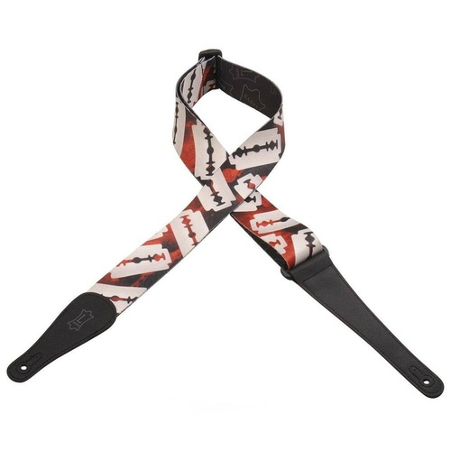 Levy's Polyester Guitar Strap Artist Sublimation Razor Blades, made in Canada
