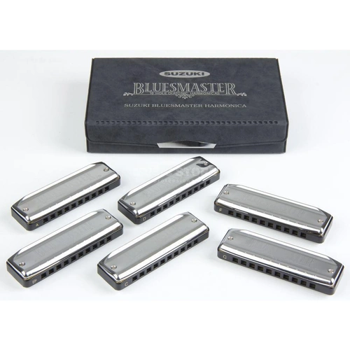 Suzuki Bluesmaster Harmonica Box set 6 Harps with case MR250SET
