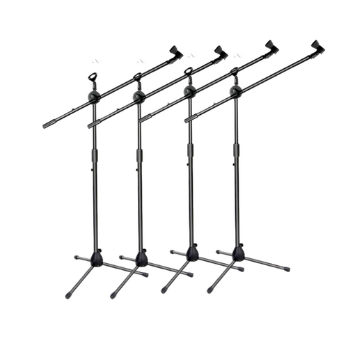 BBT MS-200 Boom / Straight microphone stand - Dual Use - 4 Pack