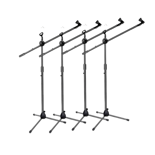 BBT MS-200 Boom / Straight microphone stand - Dual Use - 4 Pack