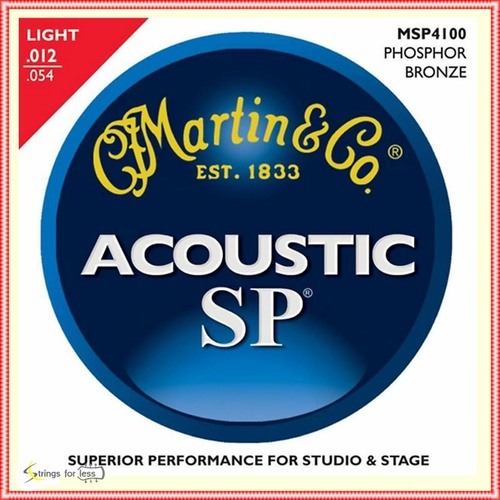 Martin MSP4100 SP Phosphor Bronze  Acoustic Guitar Strings 1 set 12 - 54 