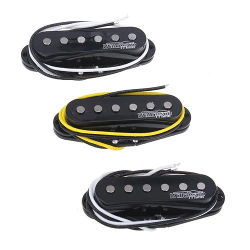 Wilkinson 60's Style Single Coil Electric Guitar Pickup Set  - Black
