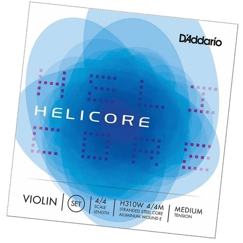 D'Addario H310W 4/4M Helicore Silk & Steel violin Strings Medium Wound E string