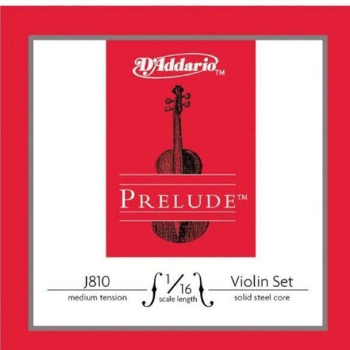 D'Addario Prelude Violin String Set 1/16 Scale Medium Tension 4 Strings E A D  G