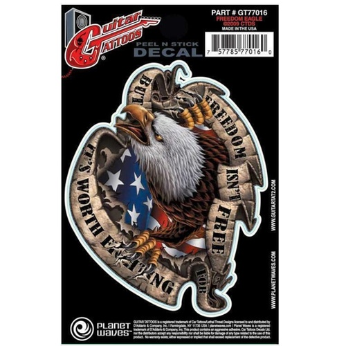 D'Addario Planet Waves Guitar Tattoo Decal Freedom Eagle  GT77016 New