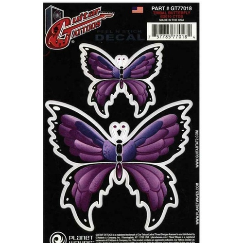 D'Addario Planet Waves Guitar Tattoo Decal Tribal Butterfly GT77018 New