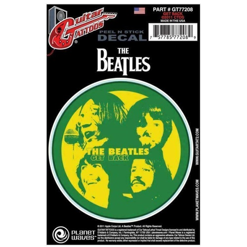 D'Addario Planet Waves Guitar Tattoo Decal Beatles Get Back GT77208  