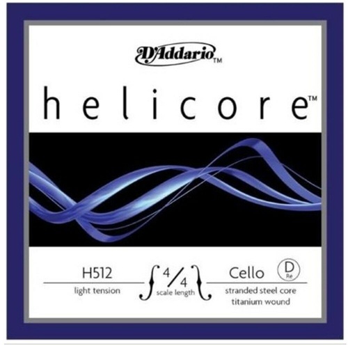 D'Addario Helicore Cello Single D String 4/4 Scale Light Tension H512 