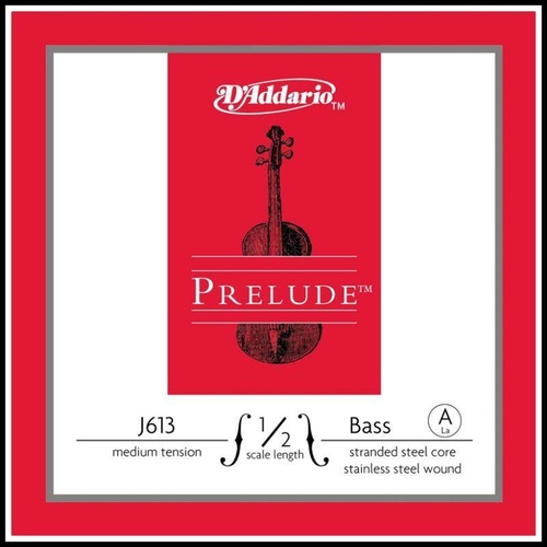 D'Addario Prelude Bass Single A  String, 1/2 Scale, Medium Tension
