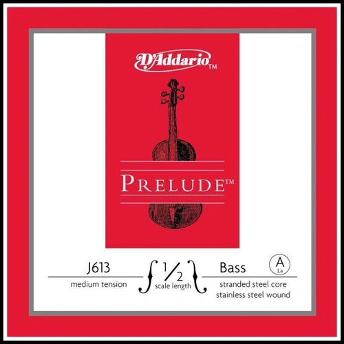 D'Addario Prelude Bass Single A  String, 1/2 Scale, Medium Tension J613