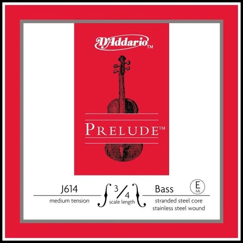 D'Addario Prelude Bass Single E String, 3/4 Scale, Medium Tension J614