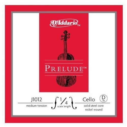 D'addario Prelude Cello Single D String  1/4 Scale, Medium Tension Made in USA
