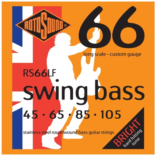 Rotosound RS66LF Swing Bass 66 Stainless Steel Bass Guitar Strings 45 - 105