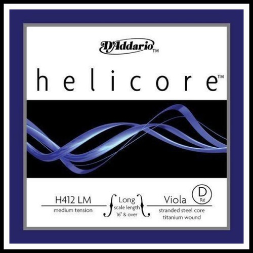 D'Addario Helicore Viola Single D String Long Scale Medium Tension 16" - 16 1/2"