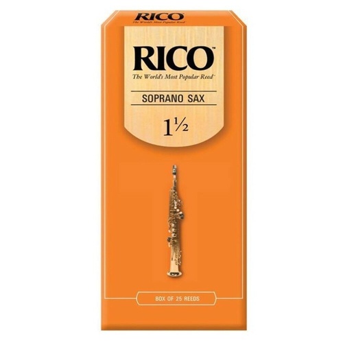 Rico Soprano Saxophone Reeds Strength 1.5, 25-pack RIA2515 25 Reeds