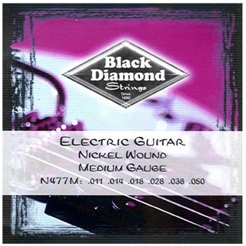Black Diamond N477M Nickel Wound Electric Guitar strings 11 - 50 N477M - Medium