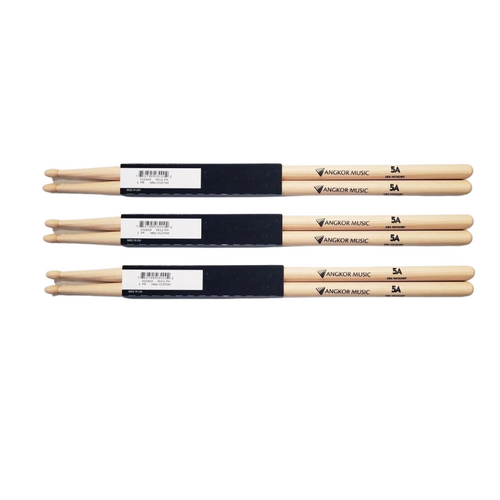 Vic Firth Nova 5A wood tip Drumsticks - exclusive Angkor Music - 3 Pairs