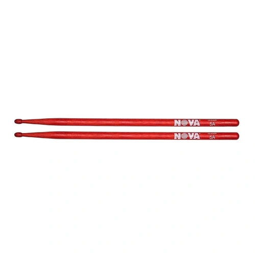 Vic Firth Nova 5A Wood Tip 1 Pair American Hickory Drum sticks Red