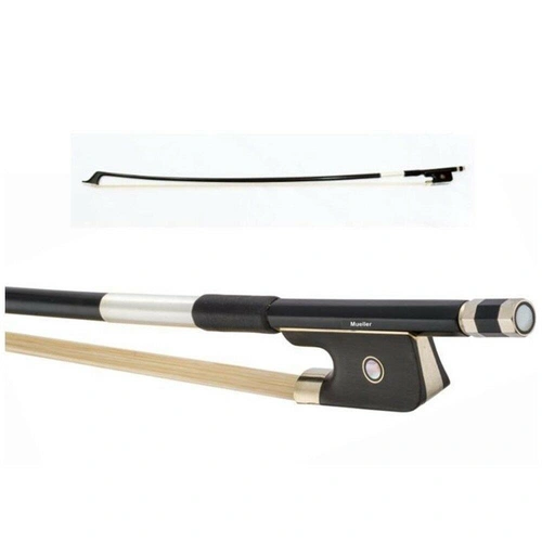 Cello 1/2 Bow Stamped Mueller Carbon Fiber / Graphite strength and flexibility