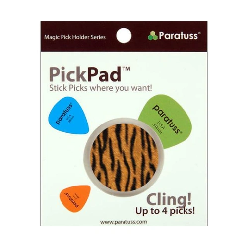 Paratus Pickpad Guitar Pick Holder Tiger Holds up to 4 picks Heavy Duty