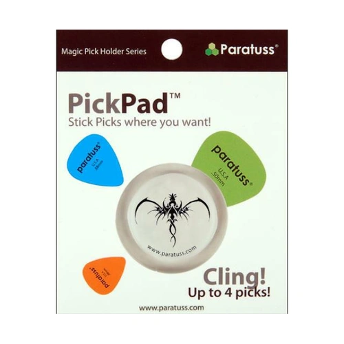 Paratus Pickpad Guitar Pick Holder Dragon 1  Holds up to 4 picks Heavy duty New