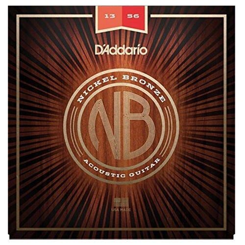 D'Addario Nickel Bronze Acoustic Guitar Strings Medium 13 - 56 - NB1356