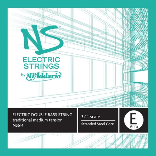 D'Addario NS Electric Traditional Bass Single E String, 3/4 Scale, Medium Tension