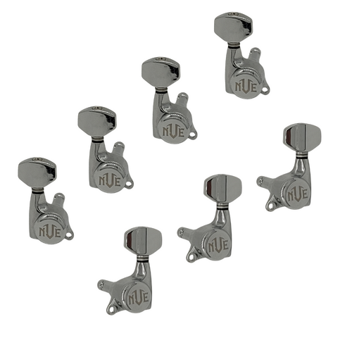 NVE Guitars Locking Tuners 7 String 4 + 3 - Chrome - Set of 7