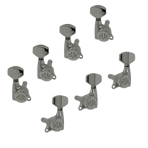 NVE Guitars Locking Tuners 7 String 4 + 3 - Chrome - Set of 7